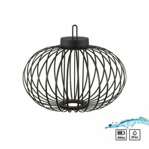 PAUL NEUHAUS JUST LIGHT LED stolní lampa průměr 46cm černá na baterie USB IP44 stmívatelné dotykem 2700K LD 19305-18 obraz