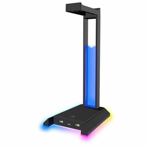 Speedlink Excello RGB Headset Stand, USB2.0 Hub, black obraz