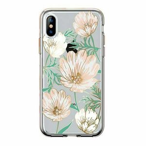 Comma kryt Magnolia Crystal Flower Series pro iPhone XS, white obraz