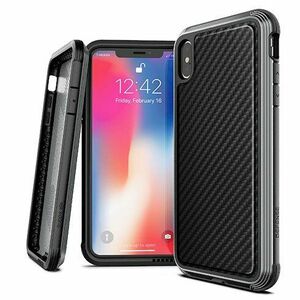 X-Doria Defense Lux for iPhone Xs Max-Black Carbon Fiber obraz