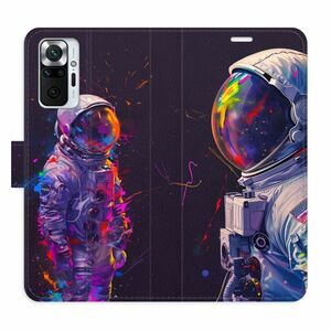 Flipové pouzdro iSaprio - Neon Astronaut 02 - Xiaomi Redmi Note 10 Pro obraz