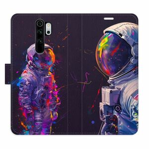 Flipové pouzdro iSaprio - Neon Astronaut 02 - Xiaomi Redmi Note 8 Pro obraz