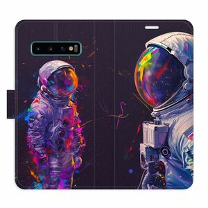 Flipové pouzdro iSaprio - Neon Astronaut 02 - Samsung Galaxy S10 obraz