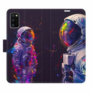 Flipové pouzdro iSaprio - Neon Astronaut 02 - Samsung Galaxy A41 obraz