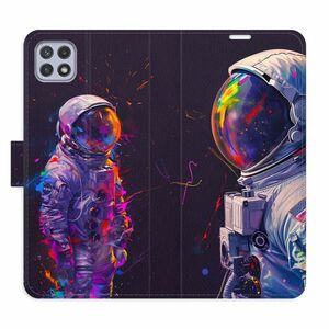 Flipové pouzdro iSaprio - Neon Astronaut 02 - Samsung Galaxy A22 5G obraz