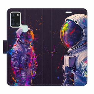 Flipové pouzdro iSaprio - Neon Astronaut 02 - Samsung Galaxy A21s obraz