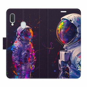 Flipové pouzdro iSaprio - Neon Astronaut 02 - Samsung Galaxy A20e obraz