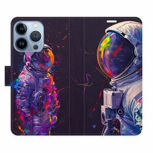 Flipové pouzdro iSaprio - Neon Astronaut 02 - iPhone 13 Pro obraz