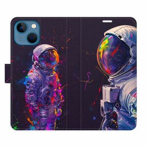 Flipové pouzdro iSaprio - Neon Astronaut 02 - iPhone 13 mini obraz