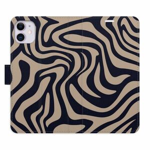 Flipové pouzdro iSaprio - Zebra Black 02 - iPhone 11 obraz