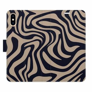 Flipové pouzdro iSaprio - Zebra Black 02 - iPhone X/XS obraz