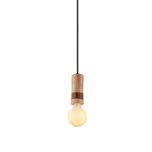 ACA Lighting závěsné svítidlo 1XE27 dřevo + kůže D6XH120CM MEMPHIS OD7821P6 obraz