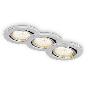 BRILONER 3ks sada LED vestavné svítidlo, pr. 8, 6 cm, 5 W, hliník BRI 7219-039 obraz