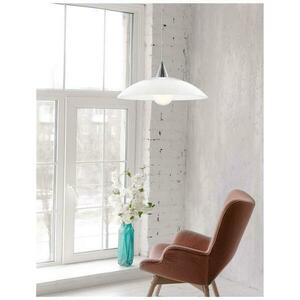 NOVA LUCE závěsné svítidlo VICINO bílé lesklé sklo chromovaný kov E27 1x12W 6302361 obraz