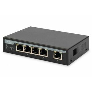 4 Port Fast Ethernet PoE Switch - Unmanaged - 1 Uplink - DN-95320 obraz