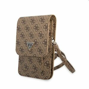 Guess PU 4G Triangle Logo Phone Bag, brown obraz