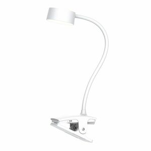 Solight Bílá LED stolní nabíjecí lampička s upevňovacím klipem 2W WO3001-W obraz