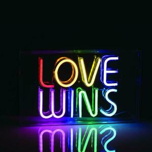 ACA Lighting neonová stolní dekorace LOVE WINS 120 LED USB CABLE 2m multicolor IP20 31x4, 6x19cm X131203718 obraz