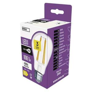 EMOS LED žárovka Filament A60 / E27 / 5, 9 W (60 W) / 806 lm / neutrální bílá ZF5141 obraz