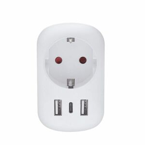 Solight cestovní adaptér UK USB A+C pro použití ve Velké Británii, typ G PA03UK obraz