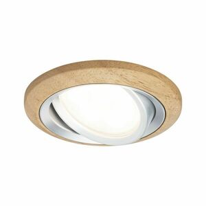 PAULMANN LED vestavné svítidlo Lanati spot kruhové 84mm 30° Coin 6W 230V 2700K dub/hliník broušený obraz