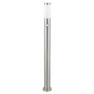 Rabalux Chromový zahradní sloupek s pohybovým čidlem Inox Torch pro LED žárovku E27 110cm 8268 obraz