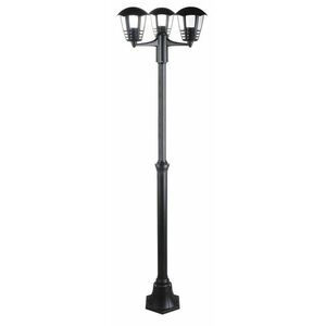 Rabalux Černá zahradní lampa Marseille pro 3x LED žárovku E27 181cm 8569 obraz