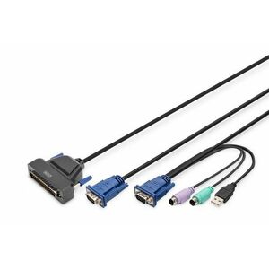 Digitus DS-72212 KVM kabel Černá DS-72212 obraz