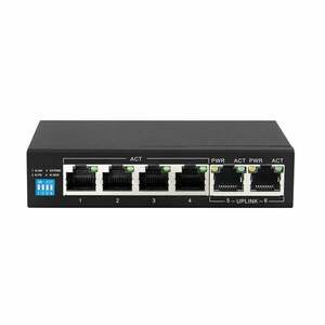 Extralink KRIOS | Switch PoE | 4x Gigabit PoE/PoE+, 2x RJ45 EX.14305 obraz