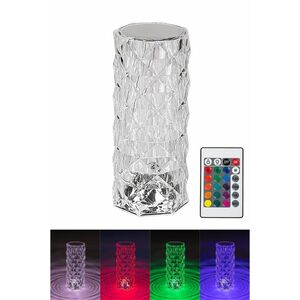 Rabalux Průhledná LED RGB nabíjecí lampa Siggy 1, 5W s dálkovým ovládáním 76015 obraz