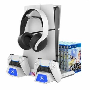 iPega PlayStation 5 Slim/PS5 Pro, Dualsense, Pulse 3D dock w/ cooling obraz