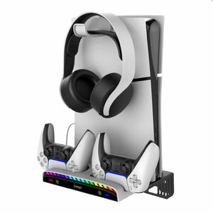 iPega PlayStation 5 Slim/PS5 Pro, Dualsense, Pulse 3D wall mounted dock obraz