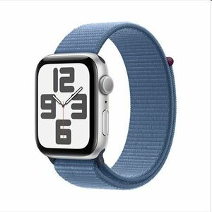 Apple Watch SE GPS 44mm strieborná , hliníkové puzdro so športovým remiekom ľadová modrá obraz