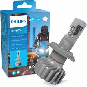 Philips H4 12V 18W P43t Ultinon Pro6000 LED 5800K Moto homologace 1ks PH 11342U6000X1 obraz