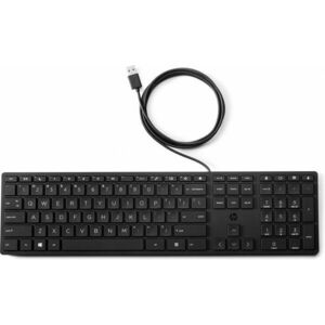 Klávesnice HP s kabelem USB 320K černá QWERTY 9SR37AA#ABB obraz