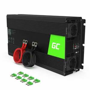 Green Cell INV19 zdroj/transformátor Auto 1500 W Černá INV19 obraz