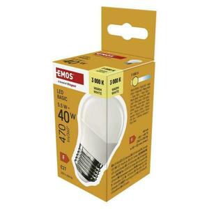 EMOS LED žárovka Basic Mini Globe / E27 / 5, 5 W (40 W) / 470 lm / teplá bílá ZL6F22 obraz