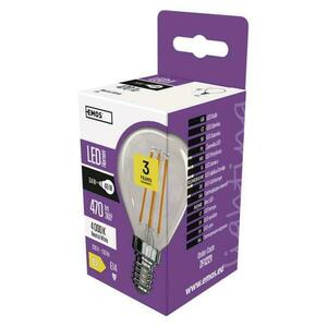 EMOS LED žárovka Filament Mini Globe / E14 / 3, 4 W (40 W) / 470 lm / neutrální bílá ZF1221 obraz