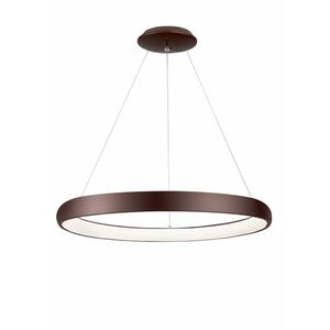 Nova Luce LED závěsné svítidlo Albi ve dvou velikostech a třech barvách - pr. 610 x 60 x 1140 mm, 50 W, 3000 K, hnědé NV 8105608 obraz