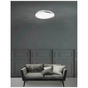 NOVA LUCE stropní svítidlo PALERMO chromovaný kov bílé sklo a K9 křišťál E27 3x12W 230V IP20 bez žárovky 7311402 obraz