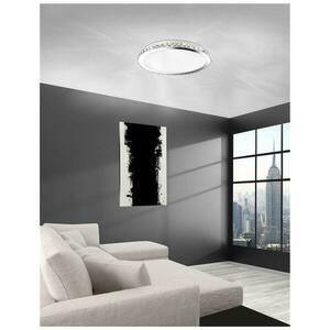 NOVA LUCE stropní svítidlo PALERMO chromovaný kov bílé sklo a K9 křišťál E27 4x12W IP20 bez žárovky 7311403 obraz