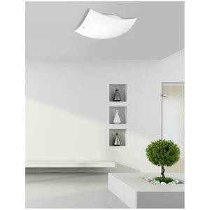 NOVA LUCE stropní svítidlo QUALE matné bílé sklo chromovaný kov E27 3x12W 600303 obraz