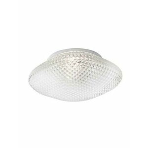 Nova Luce Stylové stropní svítidlo Sens s vyšším stupněm krytí - 1 x 60 W, čirá / bílý kov NV 838123 obraz