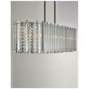 NOVA LUCE závěsné svítidlo ELEMENT chromovaný hliník sklo a K9 křišťál G9 6x5W 230V IP20 bez žárovky 9046506 obraz