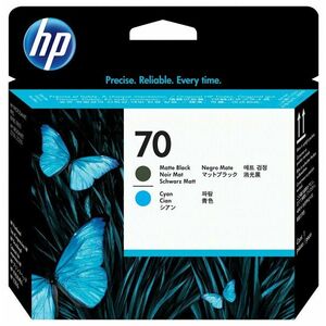 HP 70 Matná černá a azurová tisková hlava DesignJet C9404A obraz