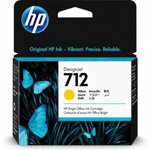 HP Žlutá inkoustová kazeta 712 DesignJet, 29 ml 3ED69A obraz