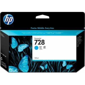 HP Azurová inkoustová kazeta 728 DesignJet, 130 ml F9J67A obraz