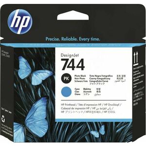 HP 744 Photo Black/Cyan DesignJet Printhead F9J86A obraz