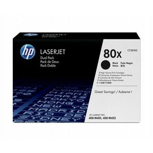 HP 80X Dvojbalení černé originální tonerové kazety CF280XD obraz