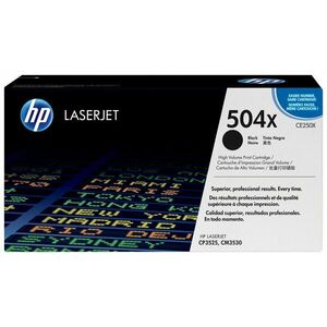 HP 504X Černá originální tonerová kazeta LaserJet s CE250X obraz